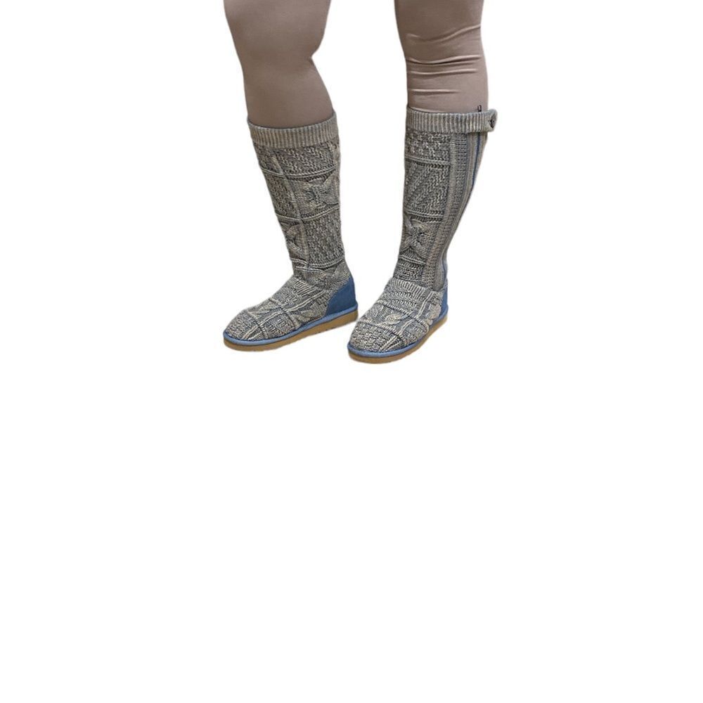 🔥saleCardy knit Jean & tan UGG  Boots